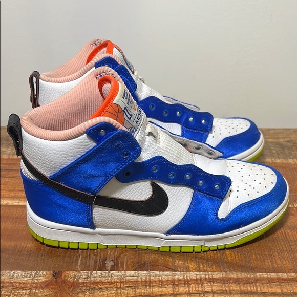 Nike Shoes - Nike Womens Dunk Blue Satin Atom Green, Size 6